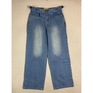 Fine Culture Ebony Jeans Mens L Blue Fireman Latch Custom Seam Work Baggy Fit